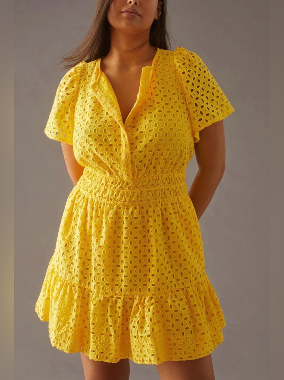 Anthropologie Somerset Eyelet Mini Dress size 2X